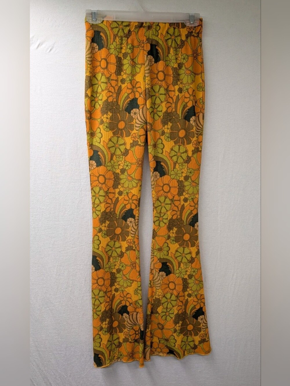 Damson Madder Women's Floral '70s Look Flared Pants Size 10 M/L
